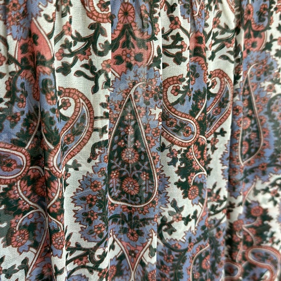 NWOT Veronica Beard Sazan Long Sleeve Handkerchief Hem Paisley Dress - Picture 9 of 9